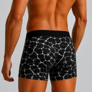 Innerfit Premium Men's Black Stone Pattern Boxer Briefs – Ultra Soft, Breathable & 4-Way Stretch (PACK OF 3)