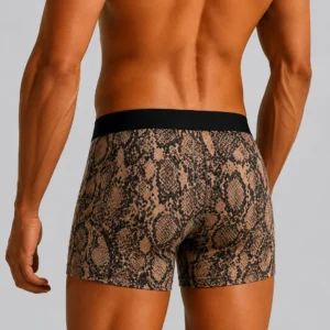 Innerfit Premium Python Print Boxer Briefs for Men | Ultra-Soft Stretch | Breathable Everyday Comfort | Mid-Rise Performance Underwear (PACK OF 3)