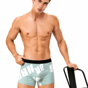 Innerfit Premium Men's Graphic Print Boxer Briefs – Mint Green | Ultra Soft, Breathable & 4-Way Stretch (PACK OF 3)