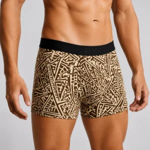 Innerfit Sandstone Tribal Print Boxer Briefs for Men | Ultra-Soft Stretch | Premium Everyday Underwear (PACK OF 3)