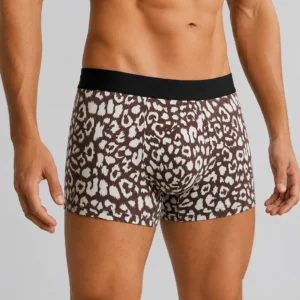 Men’s Leopard Print Boxer Briefs – Pack of 3 | Soft Stretch Trunks | Premium Everyday Underwear for Men