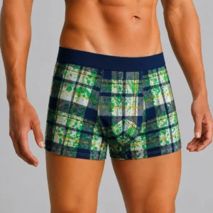 Men’s Checkered Boxer Briefs – Pack of 3 | Soft Stretch Trunks | Premium Everyday Underwear for Men