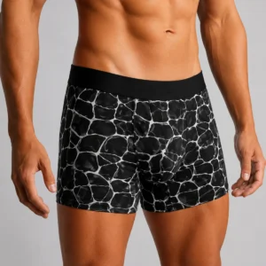 Innerfit Premium Black Stone Print Boxer Briefs (PACK OF 3)