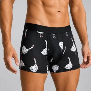 Innerfit Premium Goose Print Boxer Briefs for Men | Ultra-Soft Stretch | Breathable Mid-Rise Everyday Underwear (PACK OF 3)
