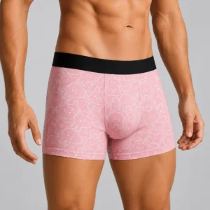 Innerfit Premium Pink Bunny Print Boxer Briefs for Men | Ultra-Soft Stretch | Breathable Everyday Underwear (PACK OF 3)