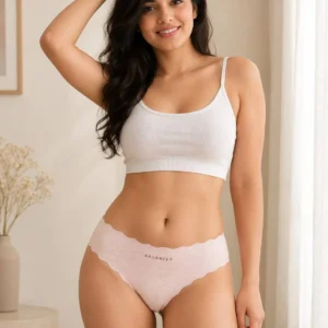 Premium Ribbed Seamless Panties for Women | UltraSoft Breathable Stretch Fit | Invisible Comfort Innerwear (PACK OF 3)