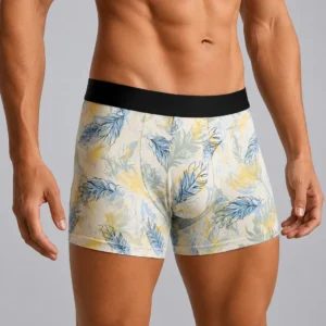 Men’s Floral Printed Boxer Briefs – Pack of 3 | Soft Stretch Trunks | Premium Everyday Underwear for Men