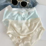 Women’s Ribbed Soft-Stretch Mid-Waist Panties – Pack of 3