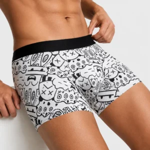 Innerfit Premium Men's Checkerboard Boxer Briefs – White & Black | Ultra Soft, Breathable & 4-Way Stretch (PACK OF 3)