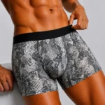 Innerfit Premium Men's Grey Snakeskin Boxer Briefs – Ultra Soft, Breathable & 4-Way Stretch (PACK OF 3)