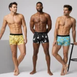 Men’s Printed Boxer Briefs – Pack of 3 | Soft Stretch Trunks | Premium Everyday Underwear for Men