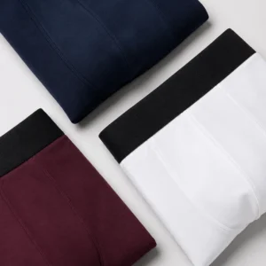 Premium Men's Solid Color Boxer Briefs – Pack of 3 | Ultra-Soft Stretch Trunks | Everyday Comfort Underwear for Men