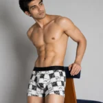 Innerfit Premium Black & White Checker Print Boxer Briefs for Men | Ultra-Soft Stretch | Breathable Everyday Underwear (PACK OF 3)