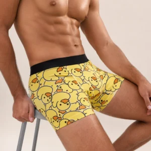 Innerfit Premium Duck Print Boxer Briefs for Men | Ultra-Soft Stretch | Breathable Mid-Rise Everyday Underwear (PACK OF -3)