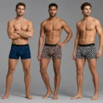 Men’s Leopard Print Boxer Briefs – Pack of 3 | Soft Stretch Trunks | Premium Everyday Underwear for Men