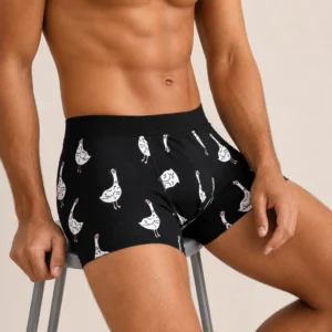 Innerfit Premium Goose Print Boxer Briefs for Men | Ultra-Soft Stretch | Breathable Mid-Rise Everyday Underwear (PACK OF 3)